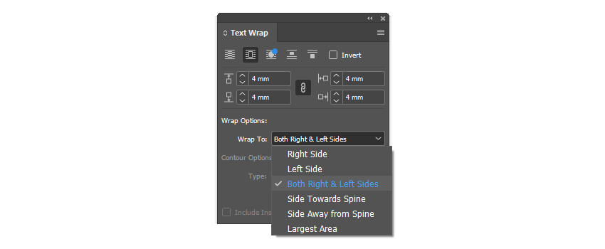 text wrap indesign text wrap panel