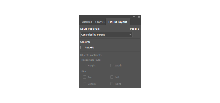 page resize indesign liquid layout