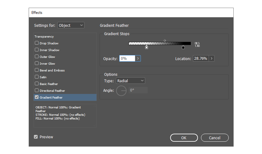 gradient feather indesign