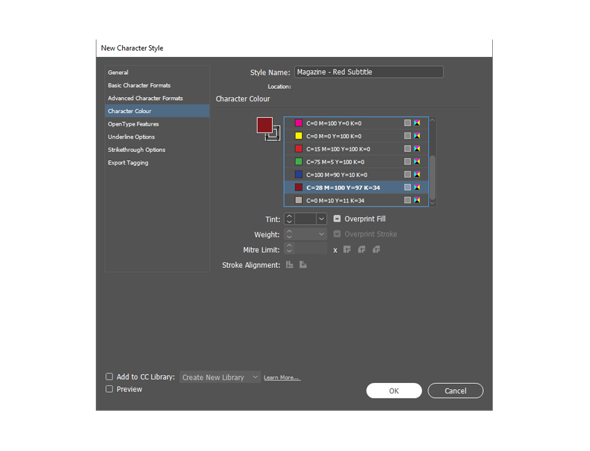 Character Style indesign skills styles