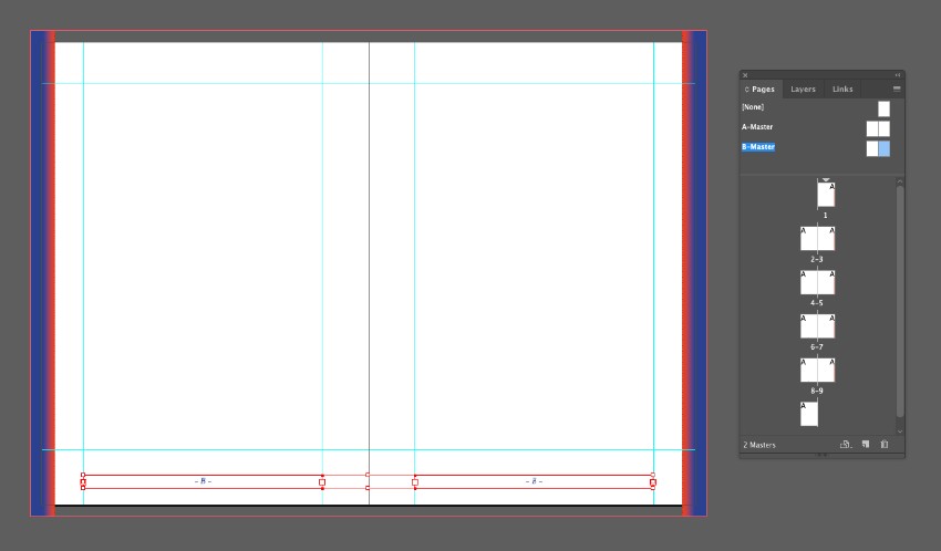 zine design indesign template colored trim