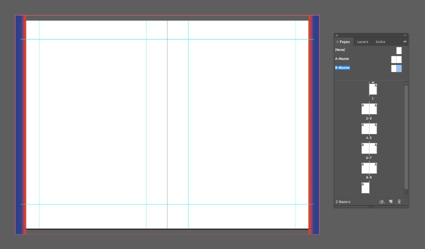 zine design indesign template colored trim