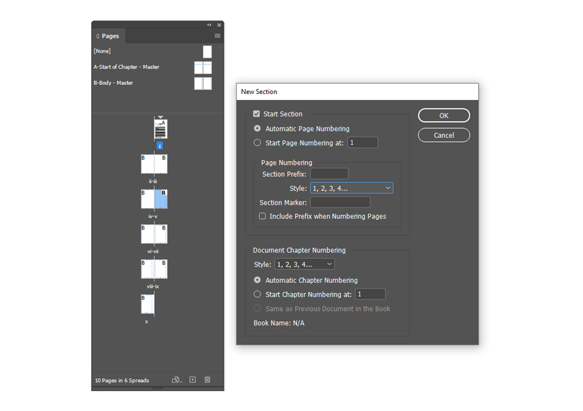 numbering and sections