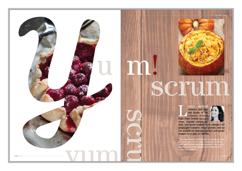 magazine layout design indesign typography