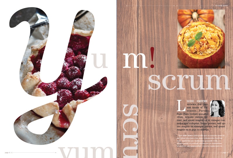 magazine layout design indesign typography