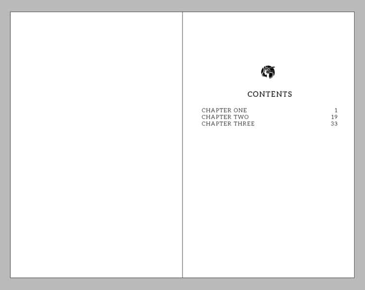 indesign table of contents TOC page numbers sections book design magazine design