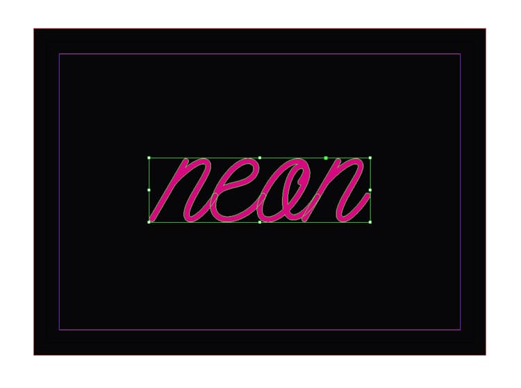 neon sign text effect glow light-up indesign typography