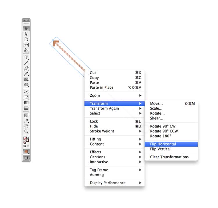 indesign arrows stroke arrowhead