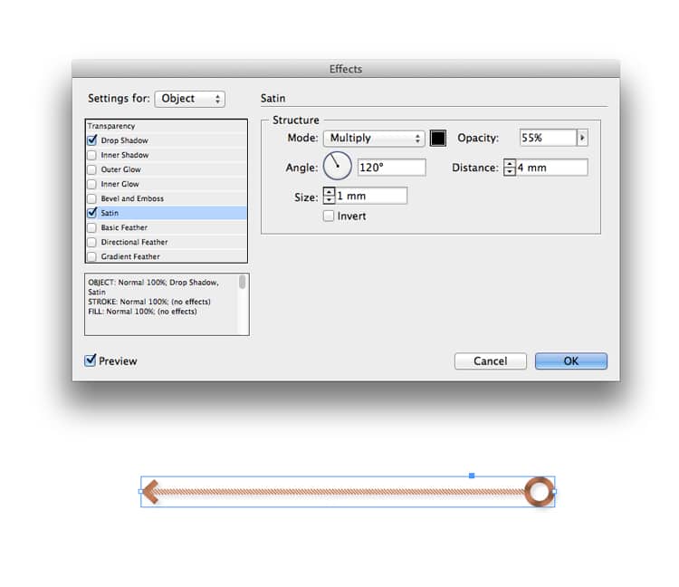 indesign arrows stroke arrowhead