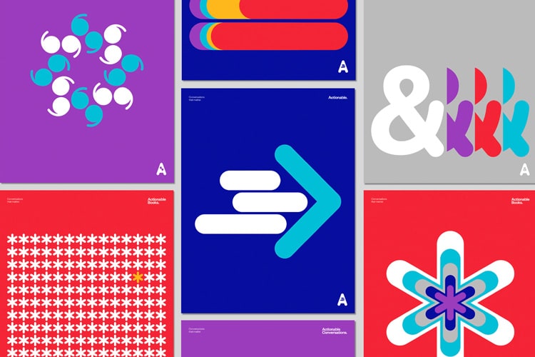 retro branding brand design brand identity mondrian primary colors bauhaus swiss school actionable