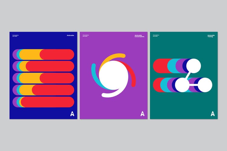 retro branding brand design brand identity mondrian primary colors bauhaus swiss school actionable