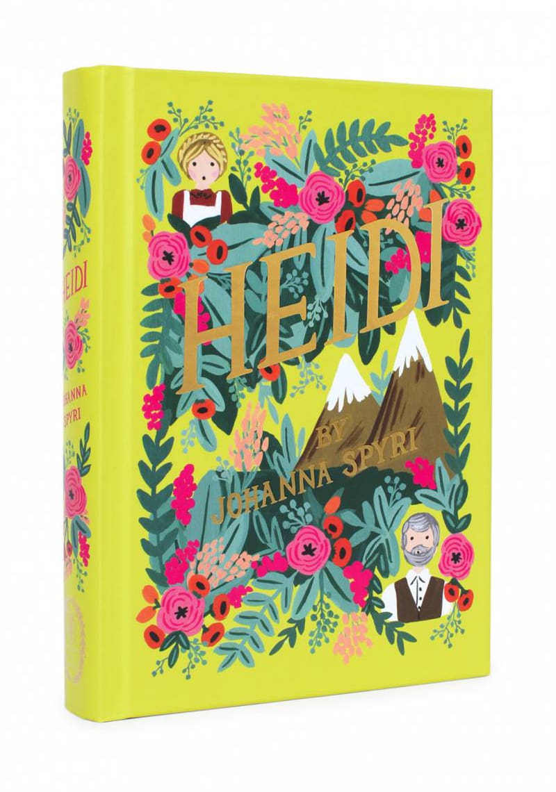 heidi by johanna spyri classic book cover design modern twist redesigned puffin anna bond rifle paper co in bloom