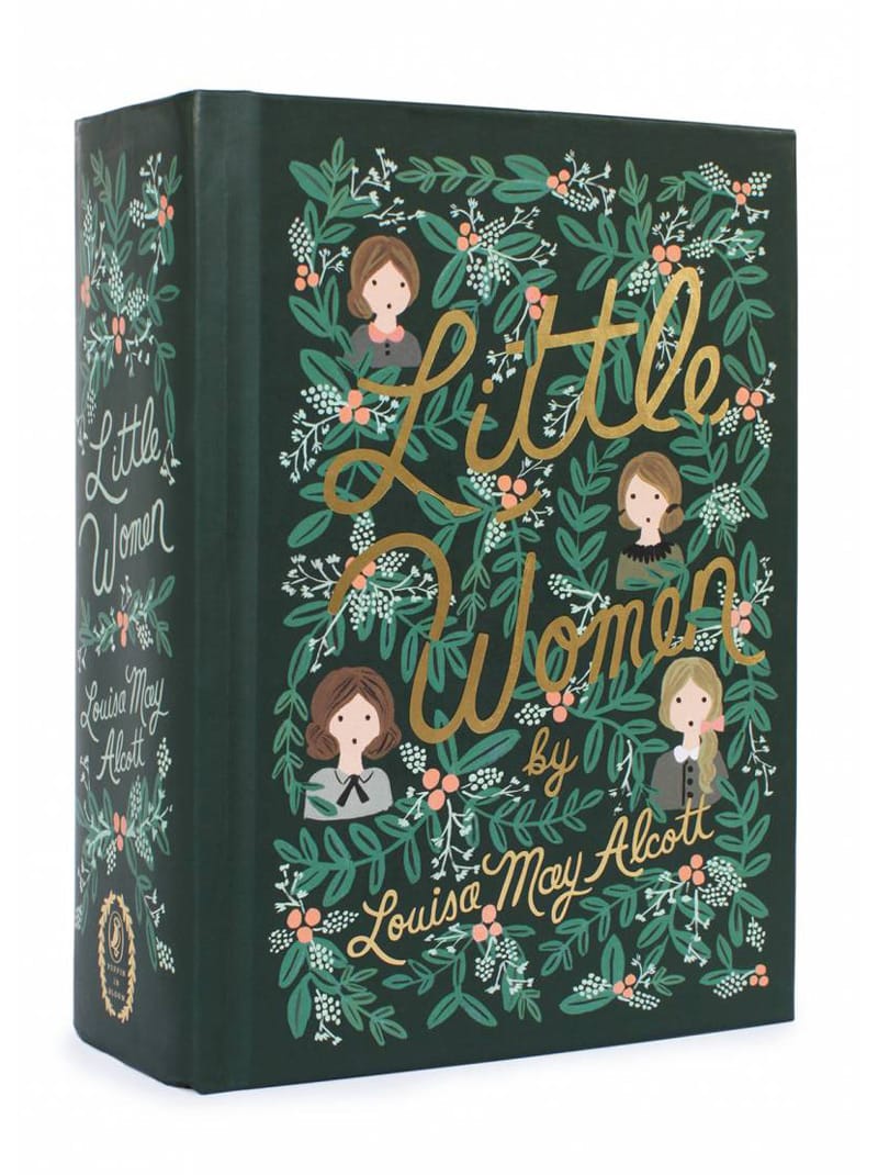 little women louisa may alcott classic book cover design redesigned puffin anna bond rifle paper co in bloom