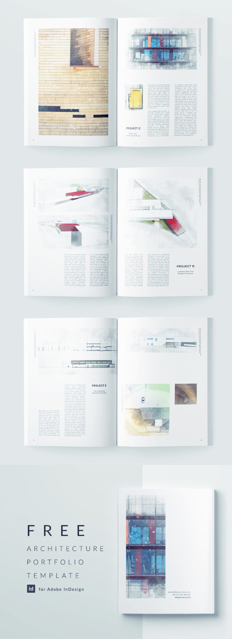 minimal architecture portfolio template free architecture portfolio indesign template