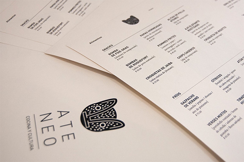 ateneo condesa menu design indesign