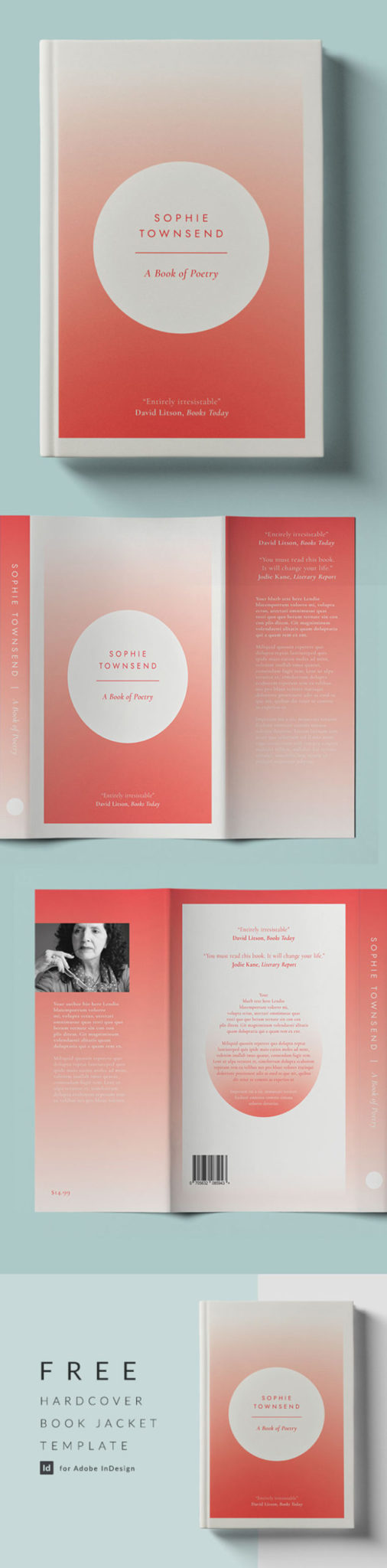 free book jacket template indesign free indesign dust jacket book hardcover hardback US trade