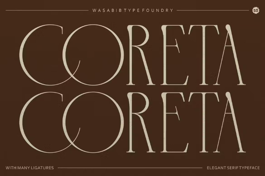 coreta art deco font best 2024 fonts font trends 2024 what are trendy fonts new fonts 2024 what is the best font 2024