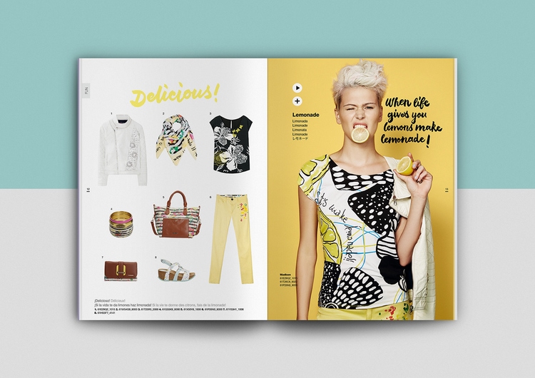 catalogue booklet lookbook design layout inspiration marketing desigual catalogue catalog spring summer fashion