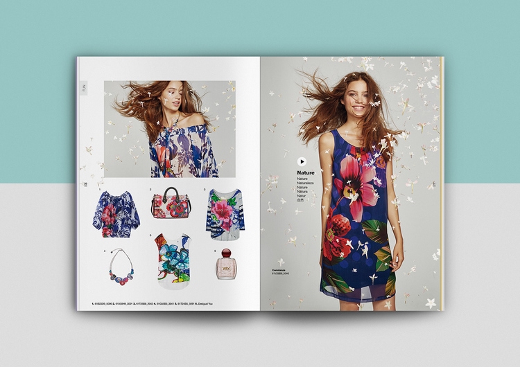 catalogue booklet lookbook design layout inspiration marketing desigual catalogue catalog spring summer fashion