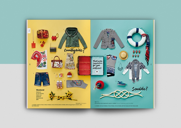 catalogue booklet lookbook design layout inspiration marketing desigual catalogue catalog spring summer fashion