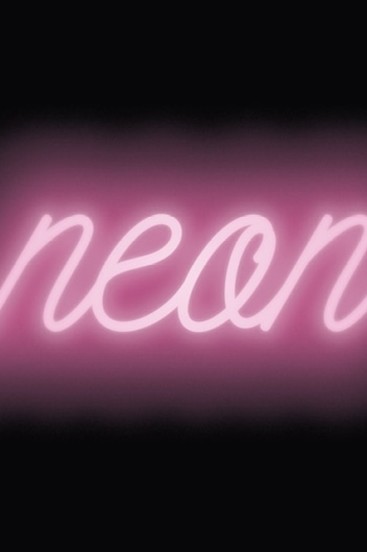 neon sign text effect glow light-up indesign typography