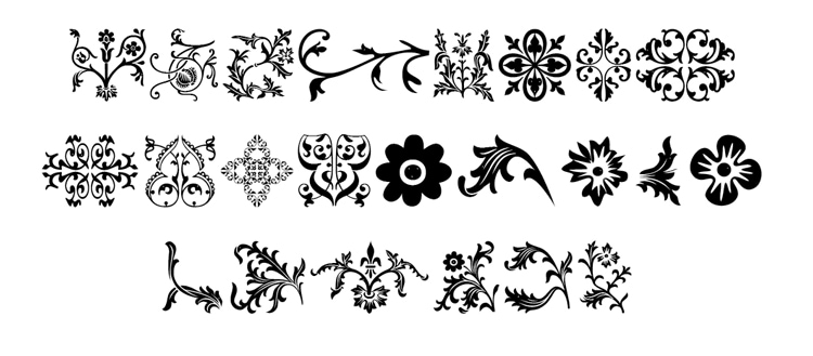 floralia glyphs font best glyph fonts