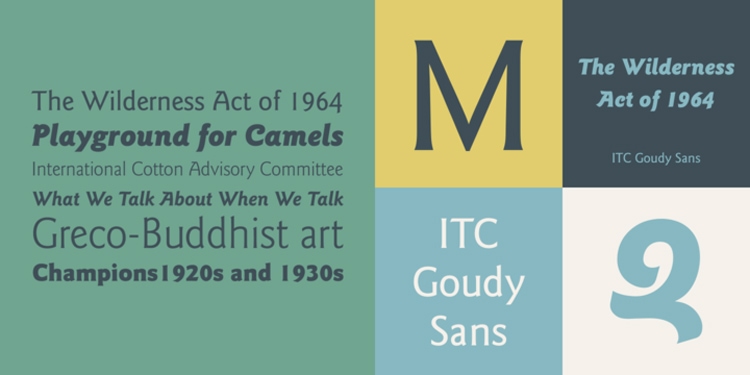 vintage retro authentic fonts era art nouveau gill sans alternative goudy sans