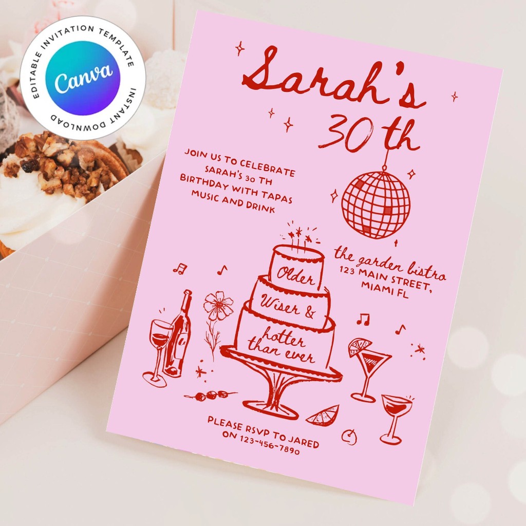 retro pink wedding invitation template wedding invite wedding invitation template best wedding invite designs canva wedding templates indesign wedding templates