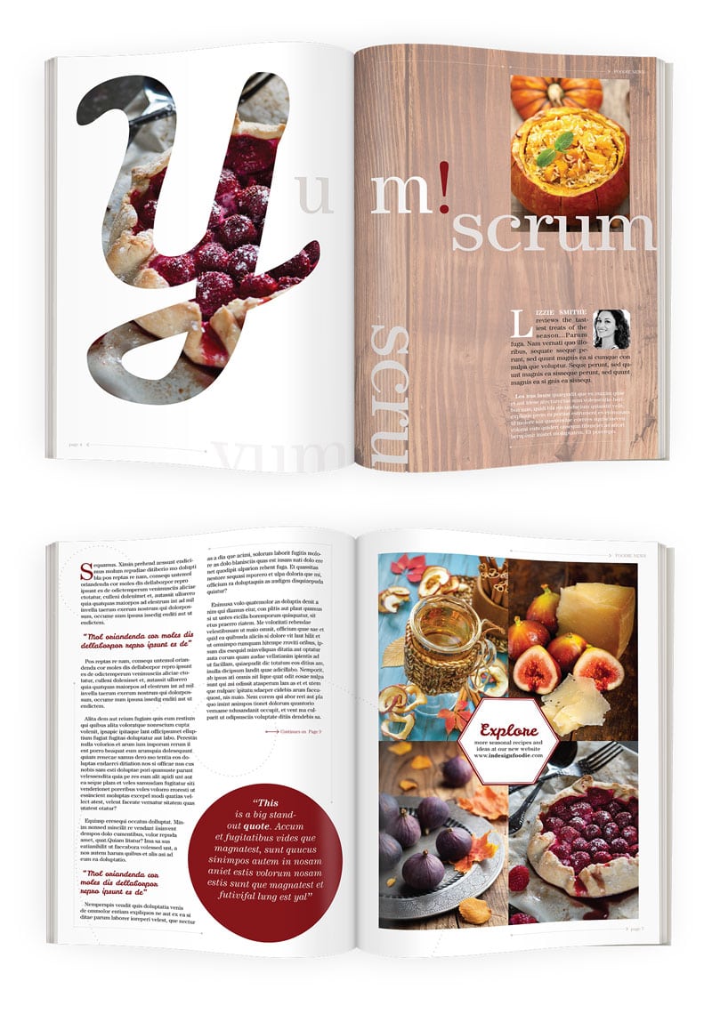 magazine, indesign, spread, part one