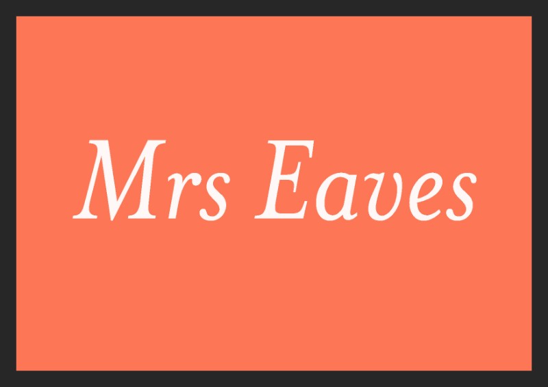 best free italic fonts mrs eaves