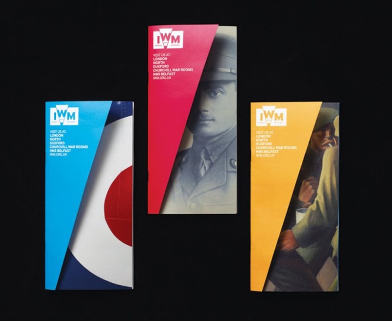 folded origami graphic design indesign brochure branding imperial war museum hat-trick