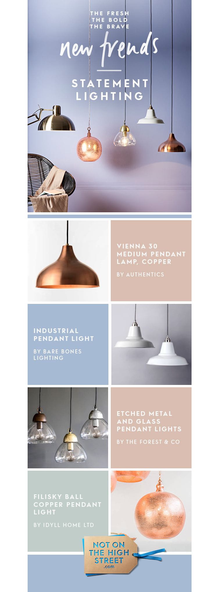 e-newletter email newsletter marketing design layout inspiration lighting home scandi calm not on the high street