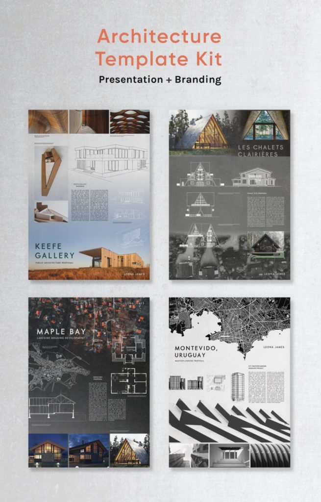 architecture indesign template kit architecture portfolio architecture presentation board architecture business card architect portfolio architect branding