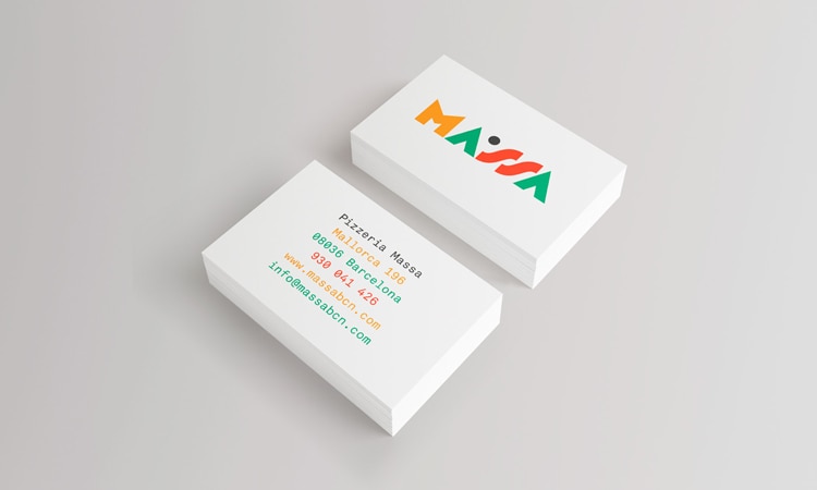 retro branding brand design brand identity mondrian primary colors bauhaus swiss school pizzeria massa restaurant logo