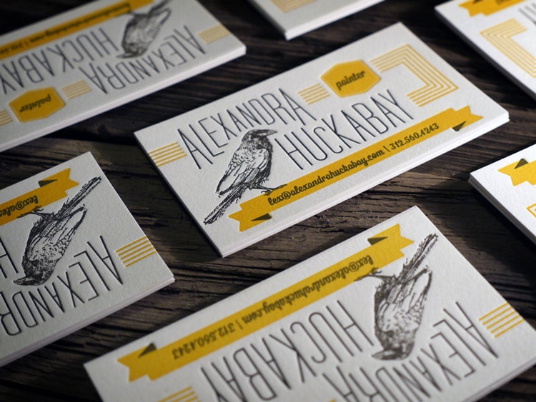 print and grain letterpress business card stationery vintage retro