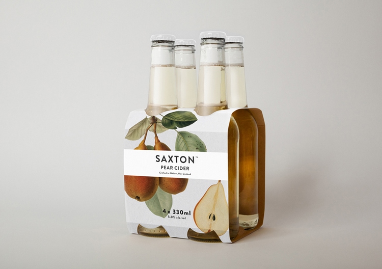 botanical graphic design flowers vintage packaging branding inspiration cider drinks bottle label saxton cider