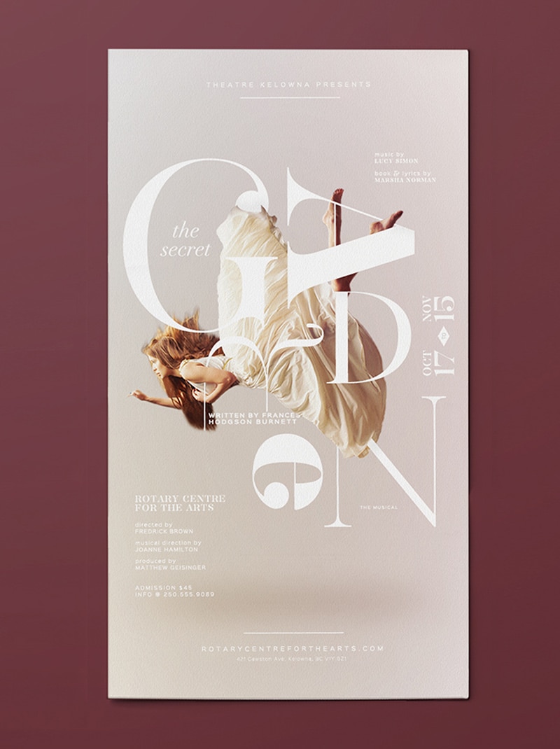 poster design musical theatre indesign secret garden