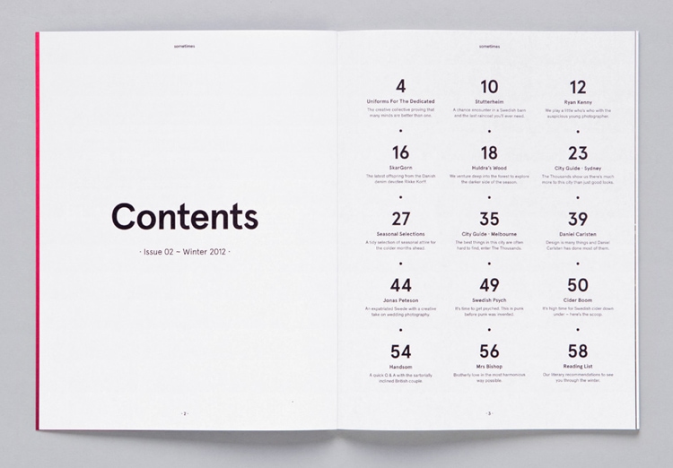 magazine layout design tips indesign contents page