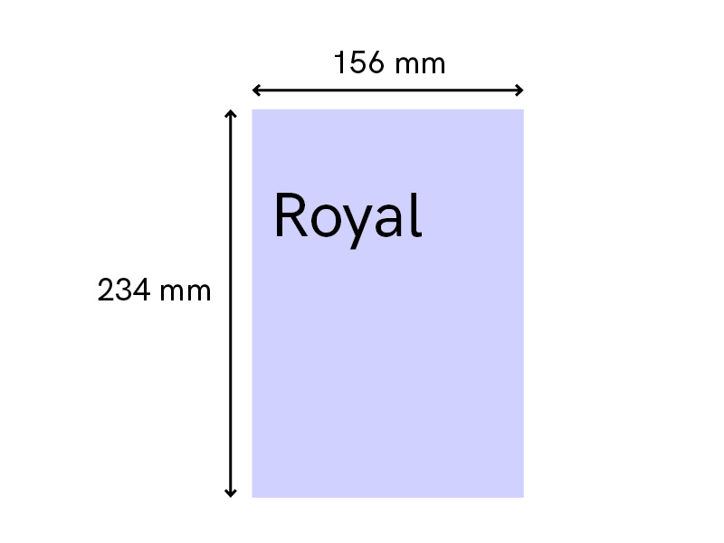 Standard book size self-publishing uk royal fiction