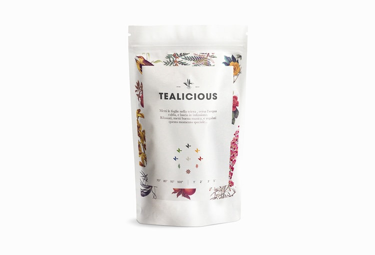 tealicious botanical graphic design flowers vintage packaging coffee tea branding inspiration