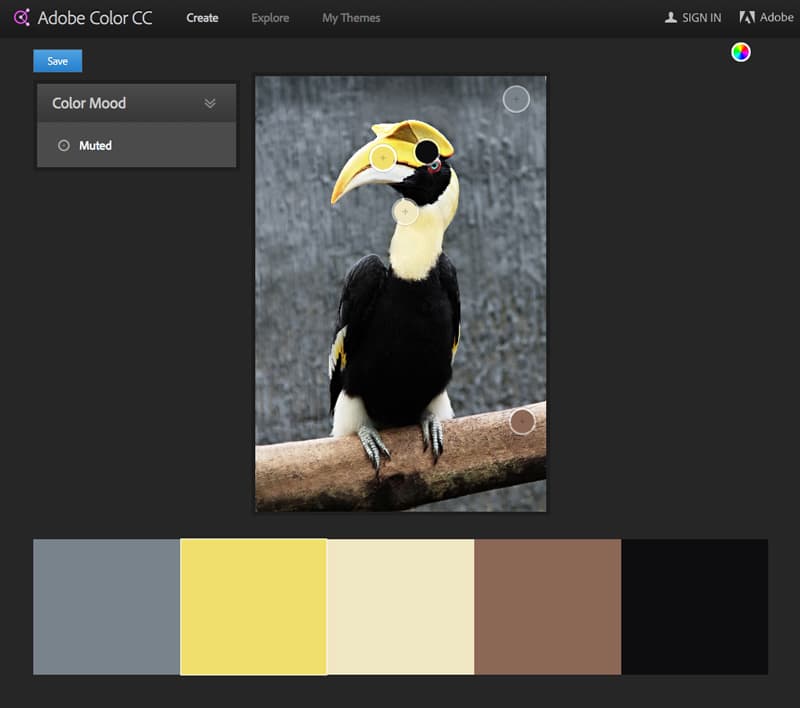 adobe color cc kuler color wheel color palette theme indesign taking color from photo