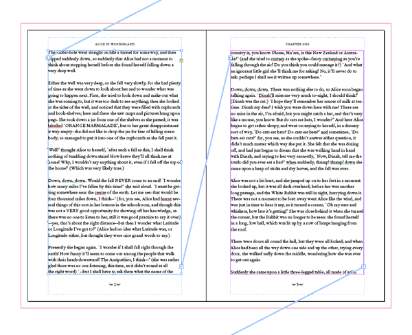 threading text linking text frames text boxes indesign skills book