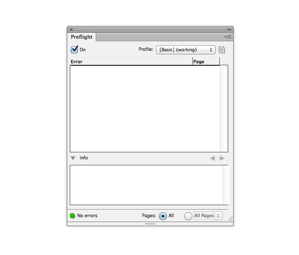 indesign preflight no errors