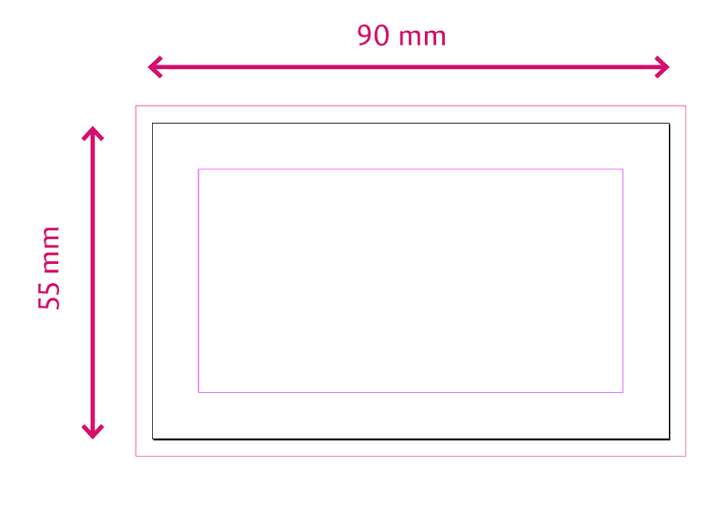 business card size australia indesign