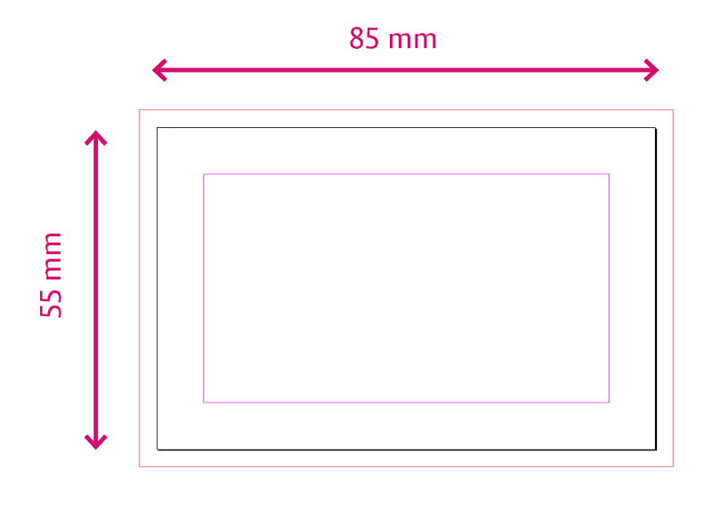 business card size uk indesign