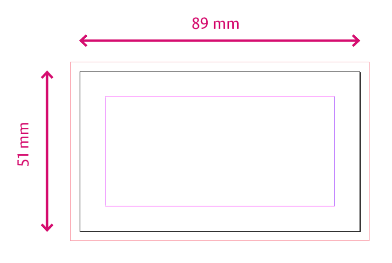 business card size usa indesign